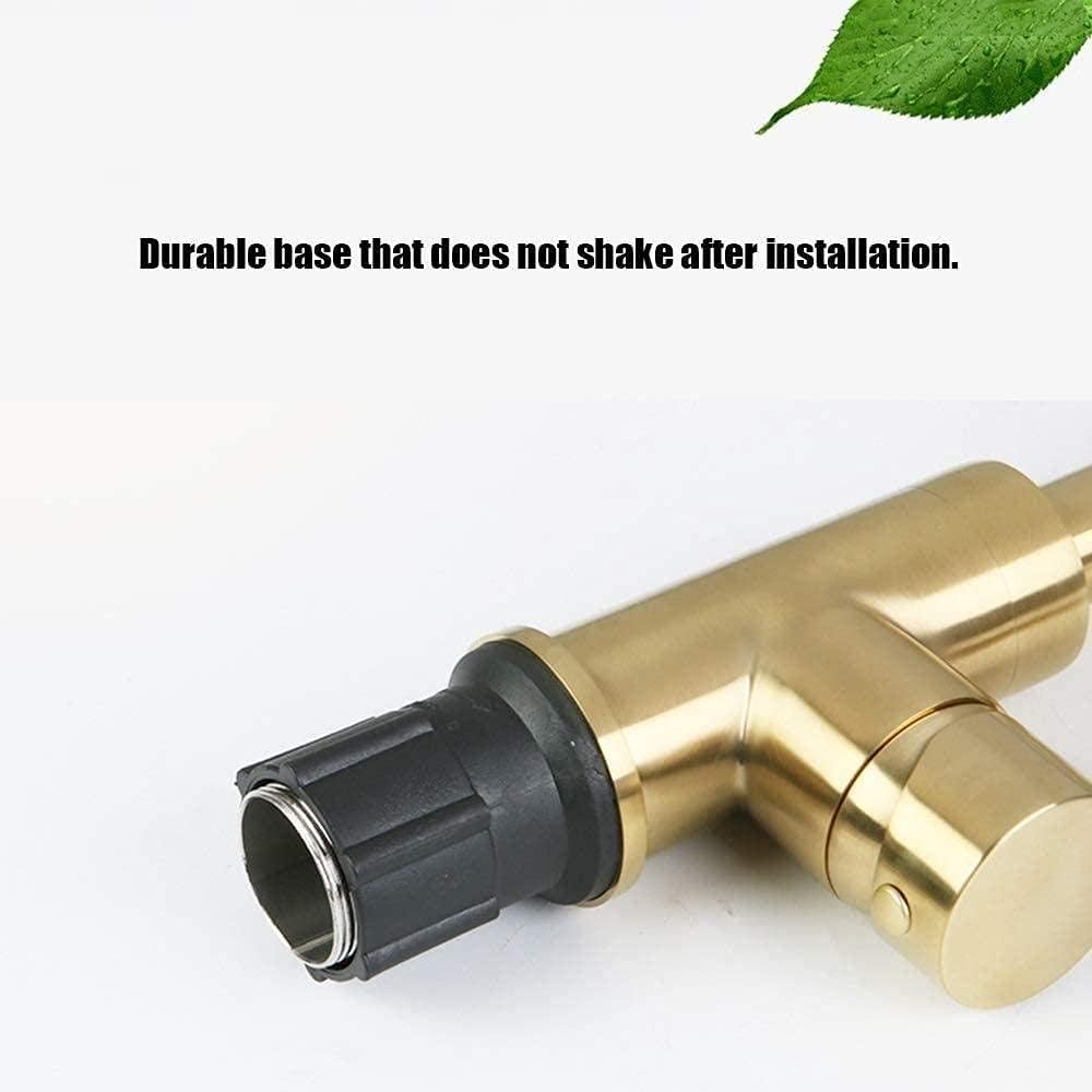 Golden Kitchen Sink Mixer Pullout