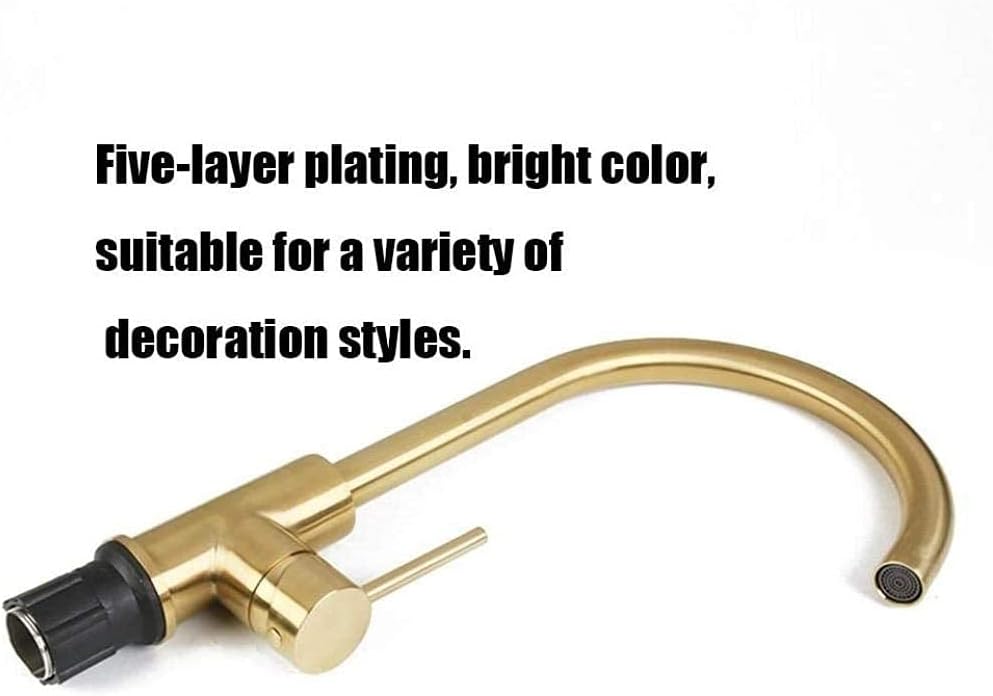 Golden Kitchen Sink Mixer Pullout
