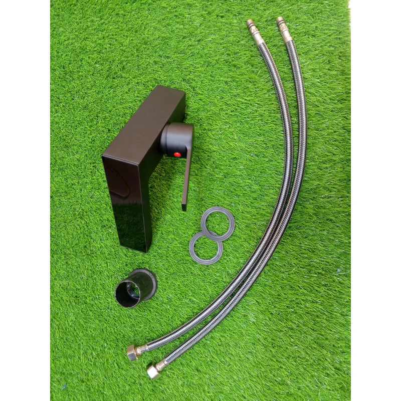 Matt Black LED Bathroom Basin Mixer Tap – Hot & Cold Stainless Steel Faucet