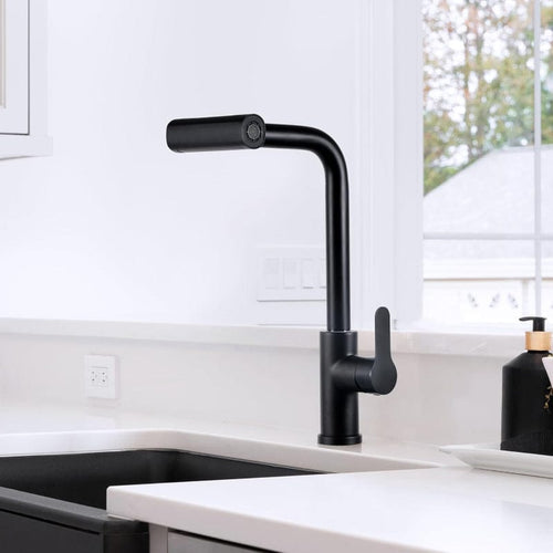 4-Way Folding Kitchen Osmosis Faucet – Black | Dual Mode Mixer Tap