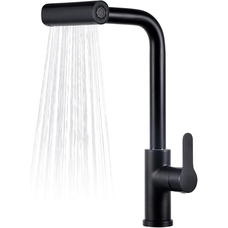 4-Way Folding Kitchen Osmosis Faucet – Black | Dual Mode Mixer Tap