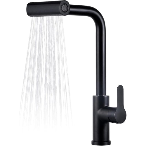 4-Way Folding Kitchen Osmosis Faucet – Black | Dual Mode Mixer Tap
